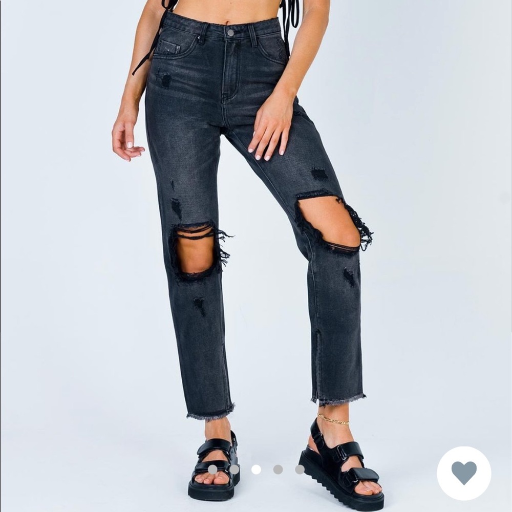 Black Ripped Jeans - Picture 3 of 4